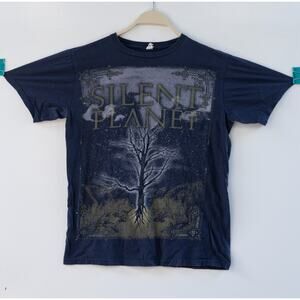 Silent Planet Shirt Blue Metal Band Tee Music Merch Adult Size Medium